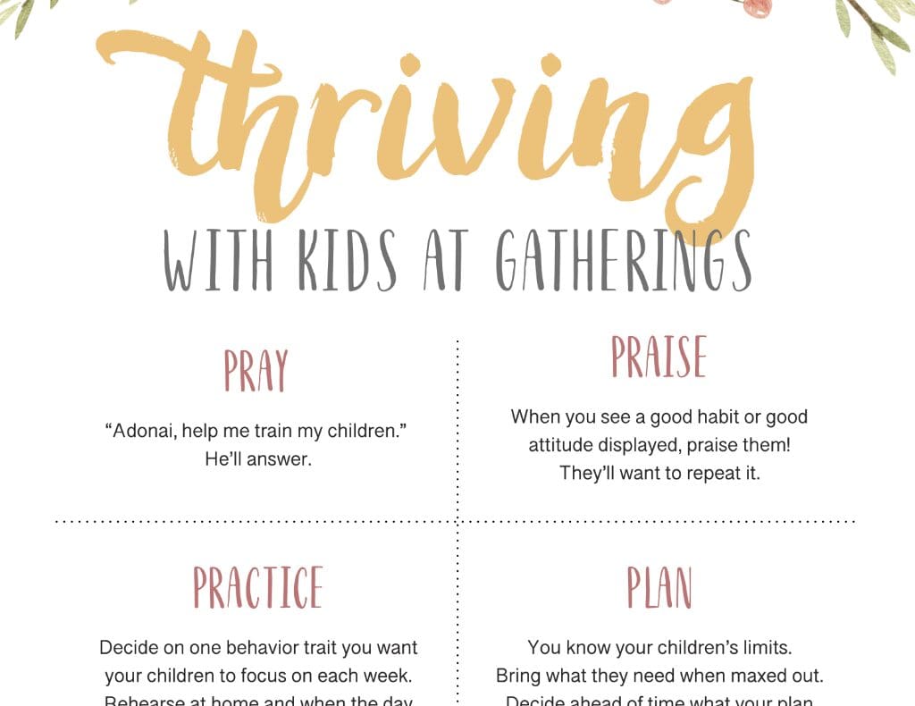 Tips for parenting at gatherings.